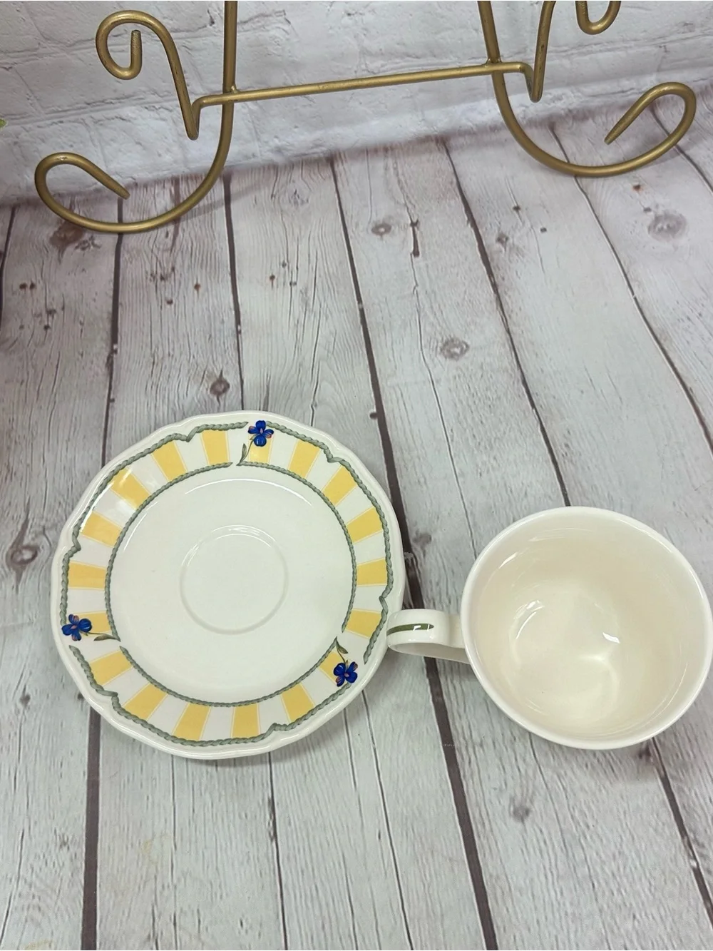 vtg Noritake Summer Estate (Ireland) flat cup & saucer cottage coastal grandma